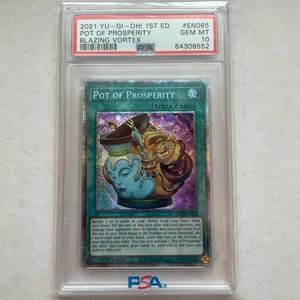 Yugioh: Pot Of Prosperity BLVO-EN065 1st Edition Starlight Rare PSA 10